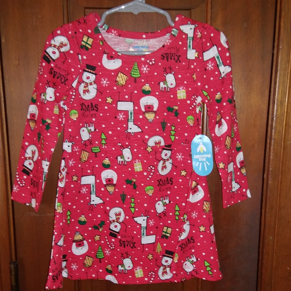 Lightning Bug Snowman Dress